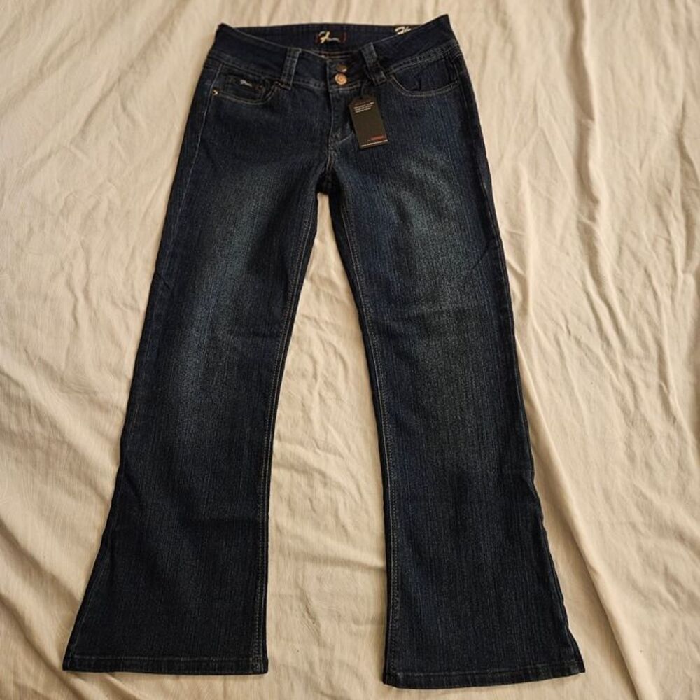 Y2K Flavour Bubblegum 10P Jeans 10S Petite Short 10 P Regular Stretch Flare NEW - Picture 6 of 9